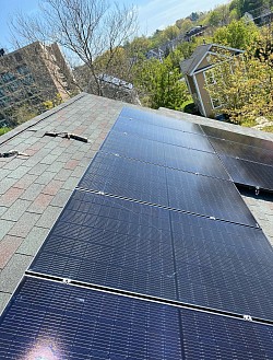 Solar panel installed